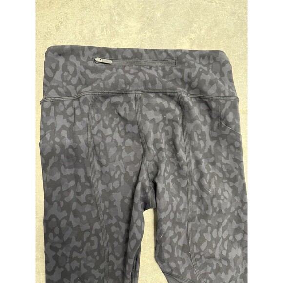 Lululemon Leggings Womens Pace Rival Crop 22" Formation Camo Deep Coal Run. Sz 4 - Picture 12 of 16